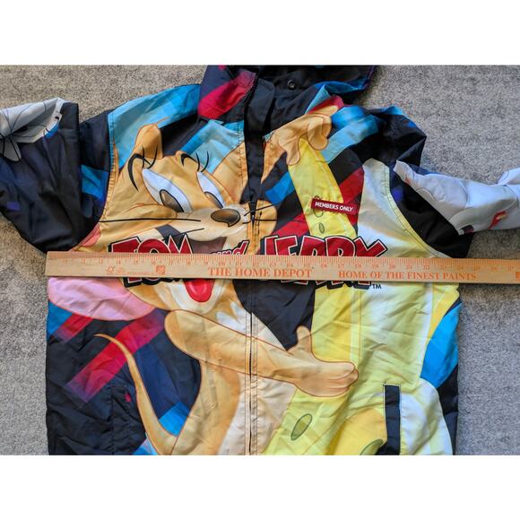 Members Only Tom & Jerry Limited Edition Print Windbreaker Rain Jacket - Large - Picture 15 of 16